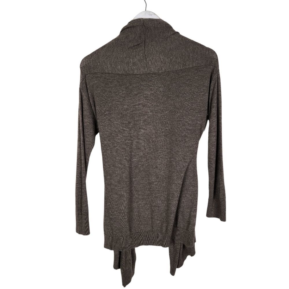 VINCE. Sweater Womens Small Brown Tie Front Cashmere Blend Draped Cardigan Shirt - Picture 3 of 9